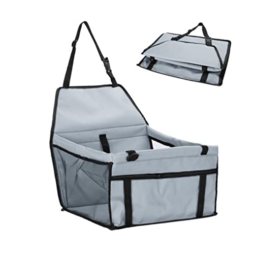 Hundedecke Auto-Geschirr-Sitz-Haustier-Hunde-Abdeckungs-Auflage-Tragen-Haus-Katzen-Welpen-Taschen-Auto-Reise-Faltbare Hängematten-Hundetasche Autositzbezüge (Color : Gray) von BUUNHI