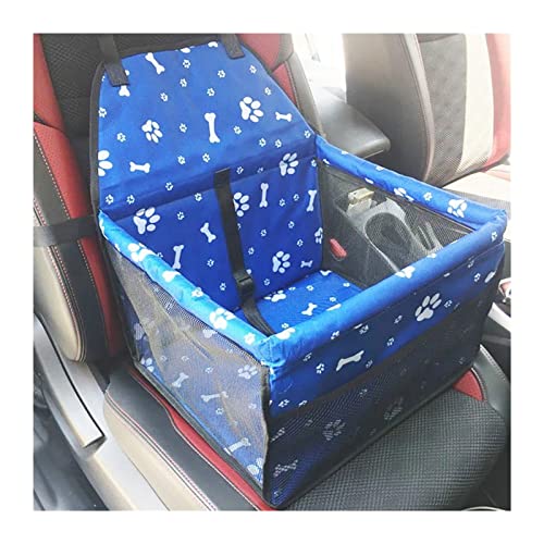 Hundedecke Auto-Haustiertransportbox, zusammenklappbarer Hunde- und Katzensitz, Reisetasche, Auto-Sicherheitskorb Autositzbezüge (Color : 40x32x24cm Dark Blue) von BUUNHI