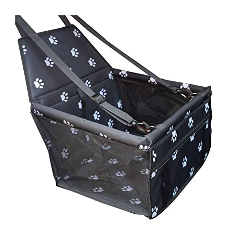 Hundedecke Autositzbezug für Hunde, Faltbare Hängematte, Haustier-Reisetasche, Transport von Katzen und Hunden Autositzbezüge (Color : Style1 Black) von BUUNHI