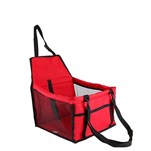 Hundedecke Faltbarer Hängemattenschutz für Hundebetten, Auto-Vordersitzabdeckung, Haustier-Rückentasche, Netztasche, Korb, Haustier-Reisematte Autositzbezüge (Color : Red) von BUUNHI