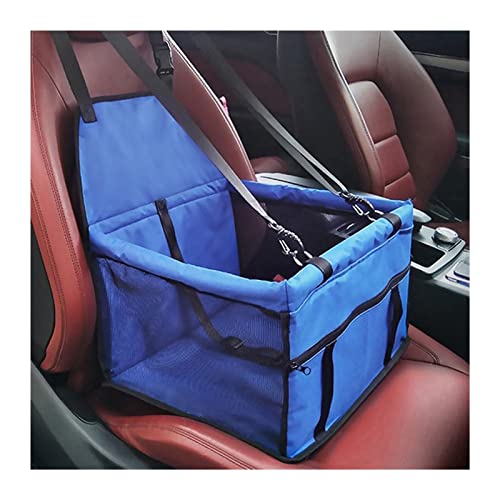 Hundedecke Travel Dog Autositzbezug Faltbare Hängematte Haustierautositz Vordersitzschutz Katzen- und Hundetransport Autositzbezüge (Color : Blue, Size : 40x30x25cm) von BUUNHI