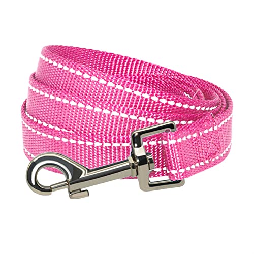 Hundeleine 3M Hundeleine für kleine mittelgroße Hunde im Freien, Hundehalsband und Leine, Haustiere, Katzen, Hundeseil Verstellbare Führleine (Color : Pink, Size : 1.5cm x 150cm) von BUUNHI