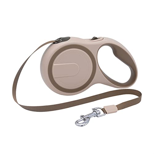 Hundeleine Einziehbare Hundeleine für mittelgroße und große Hunde Verstellbare Führleine (Color : B - Brown, Size : 5m Plus - 50kg) von BUUNHI