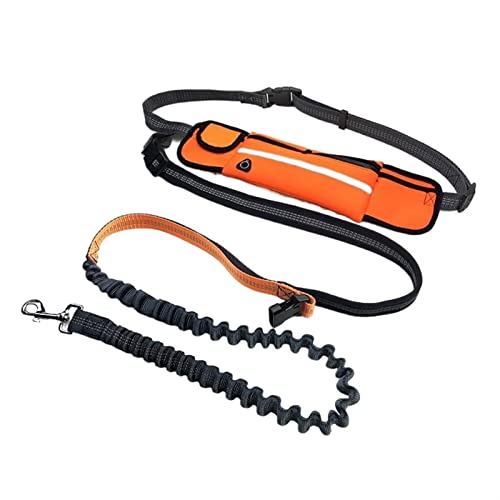 Hundeleine Laufende Hundeleine Haustierprodukte Hundegeschirr Halsband Joggingleine Verstellbare Taillenleinen Verstellbare Führleine (Color : Black) von BUUNHI