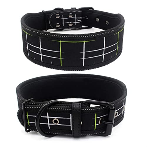 Hundeleine Verstellbares Hundehalsband mit Schnalle für kleine, mittelgroße Hunde, Pitbull-Leine, Hundekette Verstellbare Führleine (Color : Black, Size : S) von BUUNHI