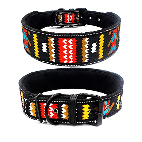 Hundeleine Verstellbares Hundehalsband mit Schnalle für kleine, mittelgroße Hunde, Pitbull-Leine, Hundekette Verstellbare Führleine (Color : Ripple, Size : S) von BUUNHI