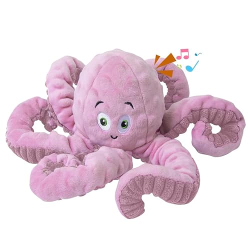 BUYPOW Quietschspielzeug für Hunde, Oktopus – robuster Plüsch, groß, mittelgroße und kleine Hunde – Stofftiere, Welpenspielzeug – lustiges süßes Hundegeburtstagsgeschenk (Octopus Pink) BUYPOW Quietschspielzeug für Hunde, Oktopus – robuster Plüsch, groß, mittelgroße und kleine Hunde – Stofftiere, Welpenspielzeug – lustiges süßes Hundegeburtstagsgeschenk (Octopus Pink) von BUYPOW