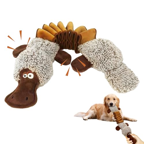 BUYPOW Quietschendes Hundespielzeug, interaktives Tauziehen, lustiges Plüsch-Kauspielzeug, gefülltes Hundespielzeug für kleine, mittelgroße und große Hunde – Schnabeltier BUYPOW Quietschendes Hundespielzeug, interaktives Tauziehen, lustiges Plüsch-Kauspielzeug, gefülltes Hundespielzeug für kleine, mittelgroße und große Hunde – Schnabeltier von BUYPOW