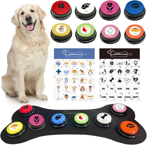 BUYVIKAY Satz von 8 Farben Hundeknöpfe,Hunde Button,Haustierknöpfe für die Kommunikation, beschreibbare Knöpfe, enthält Pads, 50 Aufkleber Hundetrainingskit,um Ihrem Hund das Sprechen beizubringen BUYVIKAY Satz von 8 Farben Hundeknöpfe,Hunde Button,Haustierknöpfe für die Kommunikation, beschreibbare Knöpfe, enthält Pads, 50 Aufkleber Hundetrainingskit,um Ihrem Hund das Sprechen beizubringen von BUYVIKAY