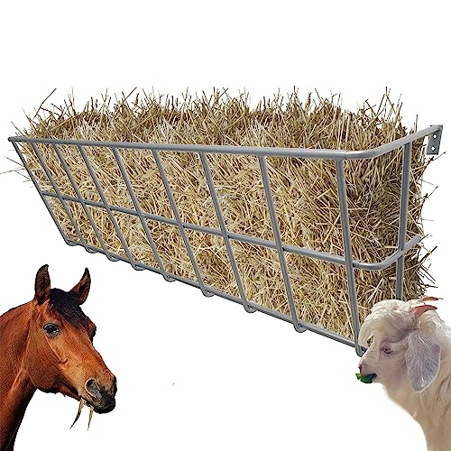 BUYYAH 139,7 cm lange Heu Feeder Ziege, 139,7 Liter mehrseitiges Ziegenheurgal, robustes Eisenwandheural für Schafe, Pferde usw., mühelose Installation auf dem Bauernhof, Ertrag BUYYAH 139,7 cm lange Heu Feeder Ziege, 139,7 Liter mehrseitiges Ziegenheurgal, robustes Eisenwandheural für Schafe, Pferde usw., mühelose Installation auf dem Bauernhof, Ertrag von BUYYAH