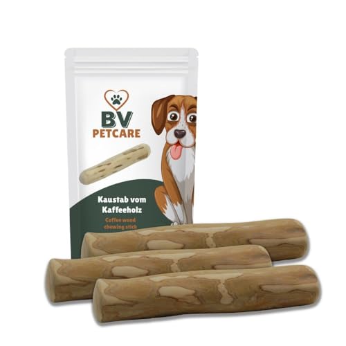 BV Petcare | Kaffeeholz Kaustab, Kau Knochen aus Kaffeeholz, natürliches Hundespielzeug für Hunde - 3er Set (L- 3er Set) von BV Petcare