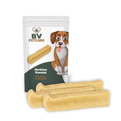BV Petcare | Kaustab aus Hartkäse für Hunde I Kaumuskel Training & Zahnpflege I Natürlicher Käse (3er Set - M) von BV Petcare