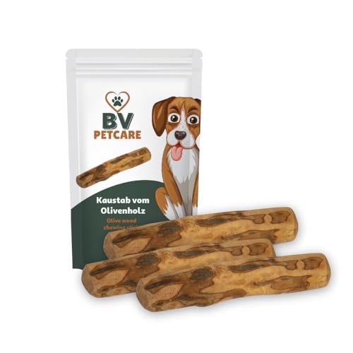 Olivenholz Hundespielzeug, Kauholz für Hunde, S - L (S - 3er Set) von BV Petcare
