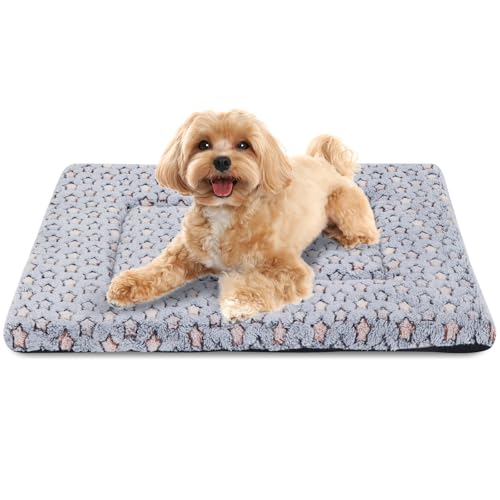 BVAGSS Orthopädisches Hundebett, Waschbar Hundematte, Plüsch Hundekissen Weiche und Warme Hundematte für klein mittel große Hunde, rutschfeste Unterseite XH083 (60x45cm,Blue Star) von BVAGSS