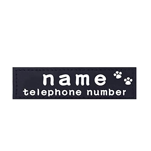 2 PCS Personalisiertes Hundegeschirr PU DIY Label Individuelle Gravur Medium und Large Hundegeschirr ID Tag Patch Hundegeschirr Reflektierender Etikett Aufkleber, Name Tel Pfotenabdruck, S 3 x 11 cm 2 PCS Personalisiertes Hundegeschirr PU DIY Label Individuelle Gravur Medium und Large Hundegeschirr ID Tag Patch Hundegeschirr Reflektierender Etikett Aufkleber, Name Tel Pfotenabdruck, S 3 x 11 cm von BVFR