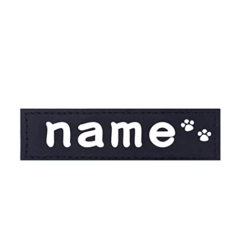 Hundegeschirr, personalisierbar, aus Polyurethan, mit Namensschild, reflektierend, DIY-Etikett, Aufkleber, personalisierbar, personalisierbar, für mittelgroße und große Hunde, Name mit Pfote, Größe S, Hundegeschirr, personalisierbar, aus Polyurethan, mit Namensschild, reflektierend, DIY-Etikett, Aufkleber, personalisierbar, personalisierbar, für mittelgroße und große Hunde, Name mit Pfote, Größe S, von BVFR