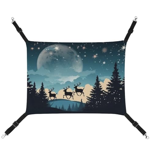 BVKWNTSA Geeignet für alle Jahreszeiten! Bedruckte Hängematte aus Segeltuch für Weihnachten, Winter, hängendes Katzen- und Hundebett, atmungsaktiv und bequem BVKWNTSA Geeignet für alle Jahreszeiten! Bedruckte Hängematte aus Segeltuch für Weihnachten, Winter, hängendes Katzen- und Hundebett, atmungsaktiv und bequem von BVKWNTSA