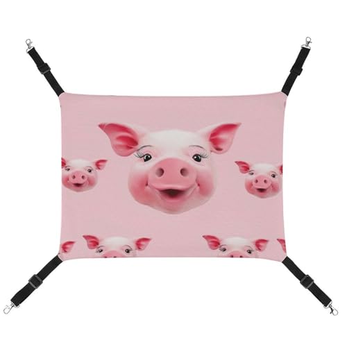 BVKWNTSA Geeignet für alle Jahreszeiten! Bedruckte Haustier-Hängematte aus Segeltuch, lustiges rosa Schweinegesicht, hängendes Katzen- und Hundebett, atmungsaktiv und bequem BVKWNTSA Geeignet für alle Jahreszeiten! Bedruckte Haustier-Hängematte aus Segeltuch, lustiges rosa Schweinegesicht, hängendes Katzen- und Hundebett, atmungsaktiv und bequem von BVKWNTSA