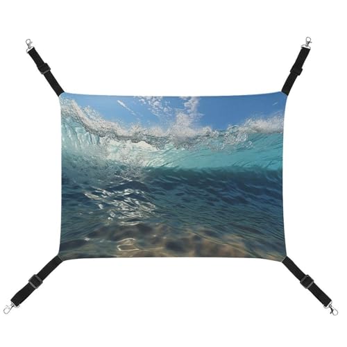 BVKWNTSA Geeignet für alle Jahreszeiten! Canvas Blue Ocean Sea Wavy Seascape Printed Pet Hammock Hanging Cat And Dog Bed Breathable And Comfortable Essential BVKWNTSA Geeignet für alle Jahreszeiten! Canvas Blue Ocean Sea Wavy Seascape Printed Pet Hammock Hanging Cat And Dog Bed Breathable And Comfortable Essential von BVKWNTSA