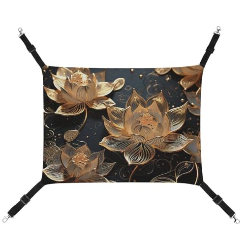 BVKWNTSA Geeignet für alle Jahreszeiten! Canvas Boho Gold Lotus Blumen Gedruckt Haustier Hängematte Hängende Katze und Hund Bett Atmungsaktiv Und Bequem Unverzichtbar BVKWNTSA Geeignet für alle Jahreszeiten! Canvas Boho Gold Lotus Blumen Gedruckt Haustier Hängematte Hängende Katze und Hund Bett Atmungsaktiv Und Bequem Unverzichtbar von BVKWNTSA