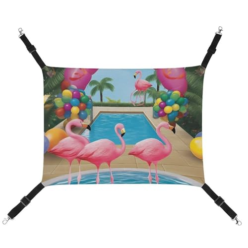 BVKWNTSA Geeignet für alle Jahreszeiten! Canvas Flamingo und Swimmingpool 1 bedruckte Haustierhängematte, hängendes Katzen- und Hundebett, atmungsaktiv und bequem unverzichtbar BVKWNTSA Geeignet für alle Jahreszeiten! Canvas Flamingo und Swimmingpool 1 bedruckte Haustierhängematte, hängendes Katzen- und Hundebett, atmungsaktiv und bequem unverzichtbar von BVKWNTSA