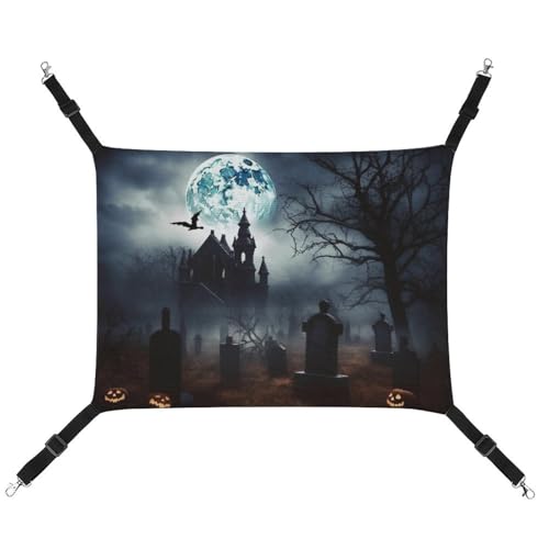 BVKWNTSA Geeignet für alle Jahreszeiten! Canvas Gothic Happy Halloween bedruckte Haustierhängematte, hängendes Katzen- und Hundebett, atmungsaktiv und bequem unverzichtbar BVKWNTSA Geeignet für alle Jahreszeiten! Canvas Gothic Happy Halloween bedruckte Haustierhängematte, hängendes Katzen- und Hundebett, atmungsaktiv und bequem unverzichtbar von BVKWNTSA