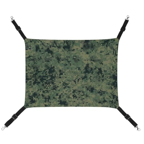 BVKWNTSA Geeignet für alle Jahreszeiten! Canvas Green Army Digital Camouflage Printed Pet Hammock, Hängende Katzen- und Hundebett, atmungsaktiv und bequem unerlässlich BVKWNTSA Geeignet für alle Jahreszeiten! Canvas Green Army Digital Camouflage Printed Pet Hammock, Hängende Katzen- und Hundebett, atmungsaktiv und bequem unerlässlich von BVKWNTSA