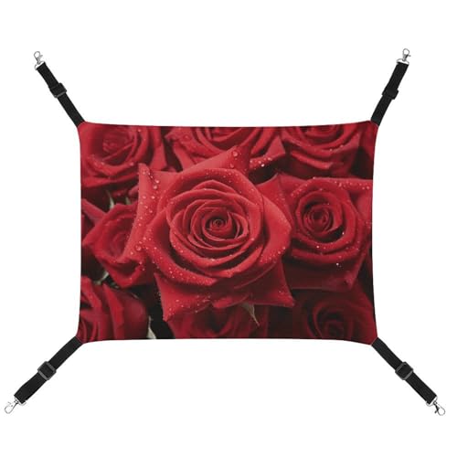 BVKWNTSA Geeignet für alle Jahreszeiten! Canvas Red Rose4 bedruckte Haustier-Hängematte, hängendes Katzen- und Hundebett, atmungsaktiv und bequem, unverzichtbar BVKWNTSA Geeignet für alle Jahreszeiten! Canvas Red Rose4 bedruckte Haustier-Hängematte, hängendes Katzen- und Hundebett, atmungsaktiv und bequem, unverzichtbar von BVKWNTSA