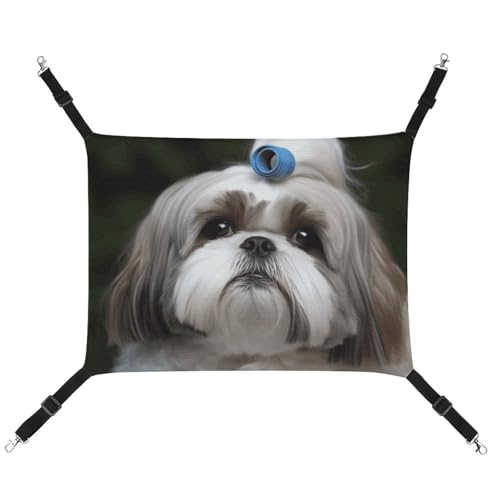 BVKWNTSA Geeignet für alle Jahreszeiten! Canvas Shih Tzu Hund bedruckte Haustierhängematte, hängendes Katzen- und Hundebett, atmungsaktiv und bequem, unverzichtbar BVKWNTSA Geeignet für alle Jahreszeiten! Canvas Shih Tzu Hund bedruckte Haustierhängematte, hängendes Katzen- und Hundebett, atmungsaktiv und bequem, unverzichtbar von BVKWNTSA