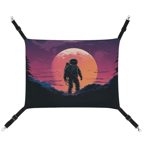 BVKWNTSA Geeignet für alle Jahreszeiten! Coole Hängematte aus Segeltuch, Astronauten-Druck, hängendes Katzen- und Hundebett, atmungsaktiv und bequem, unverzichtbar BVKWNTSA Geeignet für alle Jahreszeiten! Coole Hängematte aus Segeltuch, Astronauten-Druck, hängendes Katzen- und Hundebett, atmungsaktiv und bequem, unverzichtbar von BVKWNTSA