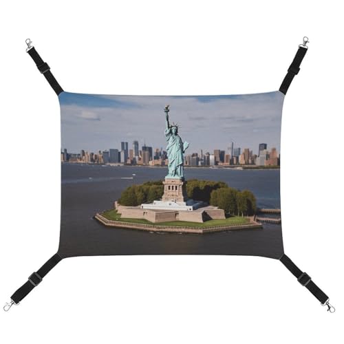 BVKWNTSA Geeignet für alle Jahreszeiten! Freiheitsstatue aus Segeltuch in NYC, bedruckte Haustierhängematte, hängendes Katzen- und Hundebett, atmungsaktiv und bequem BVKWNTSA Geeignet für alle Jahreszeiten! Freiheitsstatue aus Segeltuch in NYC, bedruckte Haustierhängematte, hängendes Katzen- und Hundebett, atmungsaktiv und bequem von BVKWNTSA