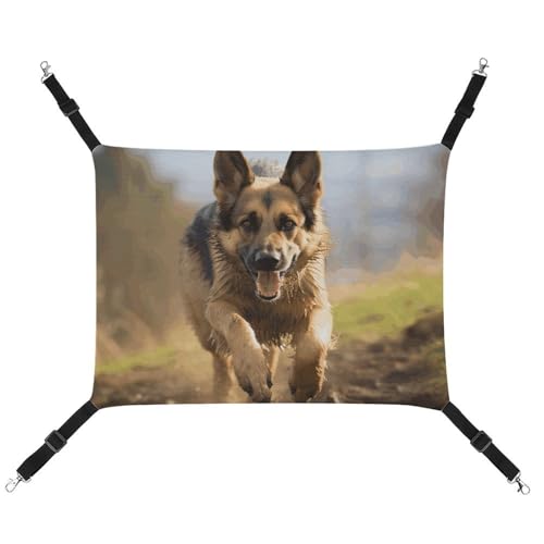 BVKWNTSA Geeignet für alle Jahreszeiten! Leinen-Hängematte, Motiv: Deutscher Schäferhund, hängendes Katzen- und Hundebett, atmungsaktiv und bequem BVKWNTSA Geeignet für alle Jahreszeiten! Leinen-Hängematte, Motiv: Deutscher Schäferhund, hängendes Katzen- und Hundebett, atmungsaktiv und bequem von BVKWNTSA