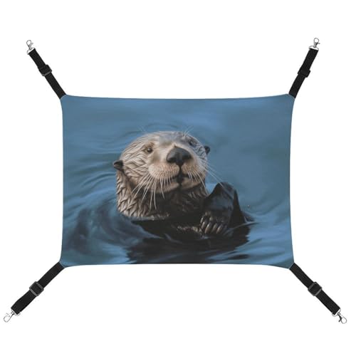 BVKWNTSA Geeignet für alle Jahreszeiten! Leinen-Hängematte mit Seeotter-Motiv, hängendes Katzen- und Hundebett, atmungsaktiv und bequem BVKWNTSA Geeignet für alle Jahreszeiten! Leinen-Hängematte mit Seeotter-Motiv, hängendes Katzen- und Hundebett, atmungsaktiv und bequem von BVKWNTSA