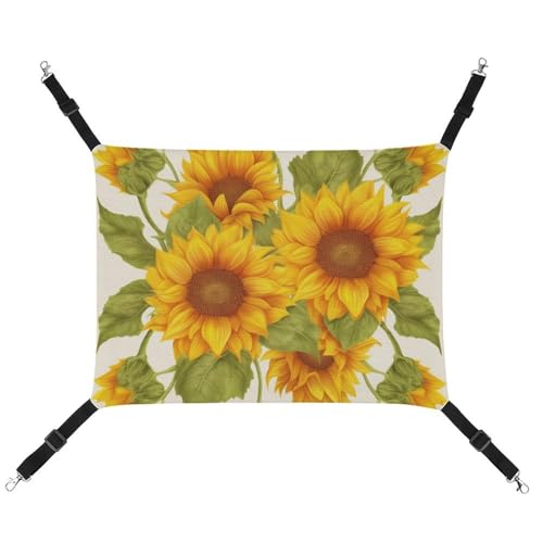 BVKWNTSA Geeignet für alle Jahreszeiten! Leinen-Hängematte mit Sonnenblumen-Druck, hängendes Katzen- und Hundebett, atmungsaktiv und bequem, unverzichtbar BVKWNTSA Geeignet für alle Jahreszeiten! Leinen-Hängematte mit Sonnenblumen-Druck, hängendes Katzen- und Hundebett, atmungsaktiv und bequem, unverzichtbar von BVKWNTSA