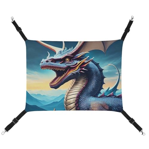 BVKWNTSA Geeignet für alle Jahreszeiten! Leinen-Hängematte mit brüllendem Drachen-Motiv, hängendes Katzen- und Hundebett, atmungsaktiv und bequem, unverzichtbar BVKWNTSA Geeignet für alle Jahreszeiten! Leinen-Hängematte mit brüllendem Drachen-Motiv, hängendes Katzen- und Hundebett, atmungsaktiv und bequem, unverzichtbar von BVKWNTSA