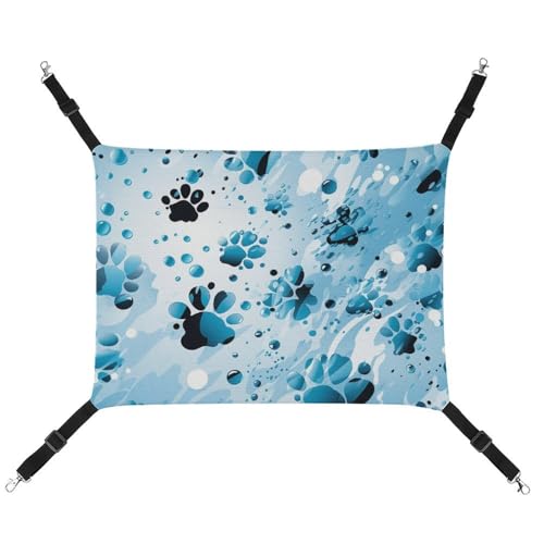 BVKWNTSA Geeignet für alle Jahreszeiten! Leinen-Hundepfoten-Hängematte, hängendes Katzen- und Hundebett, atmungsaktiv und bequem, Blau BVKWNTSA Geeignet für alle Jahreszeiten! Leinen-Hundepfoten-Hängematte, hängendes Katzen- und Hundebett, atmungsaktiv und bequem, Blau von BVKWNTSA