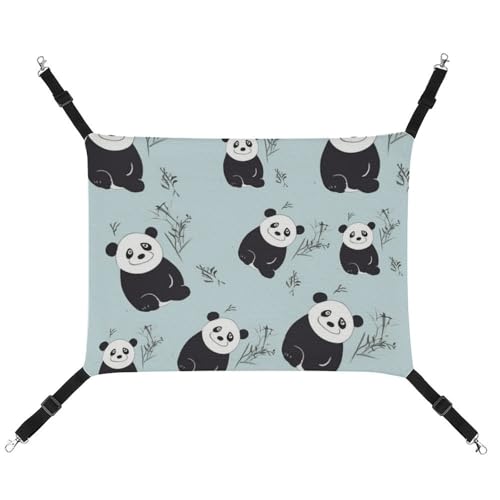 BVKWNTSA Geeignet für alle Jahreszeiten! Leinwand Cartoon Panda Bär bedruckte Haustierhängematte, hängendes Katzen- und Hundebett, atmungsaktiv und bequem, unverzichtbar BVKWNTSA Geeignet für alle Jahreszeiten! Leinwand Cartoon Panda Bär bedruckte Haustierhängematte, hängendes Katzen- und Hundebett, atmungsaktiv und bequem, unverzichtbar von BVKWNTSA