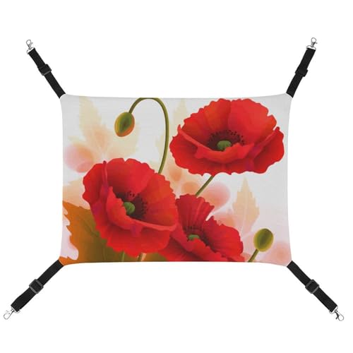 BVKWNTSA Geeignet für alle Jahreszeiten! Leinwand Mohnblumen lebendige Blütenblätter bedruckte Haustierhängematte, hängendes Katzen- und Hundebett, atmungsaktiv und bequem, unverzichtbar BVKWNTSA Geeignet für alle Jahreszeiten! Leinwand Mohnblumen lebendige Blütenblätter bedruckte Haustierhängematte, hängendes Katzen- und Hundebett, atmungsaktiv und bequem, unverzichtbar von BVKWNTSA