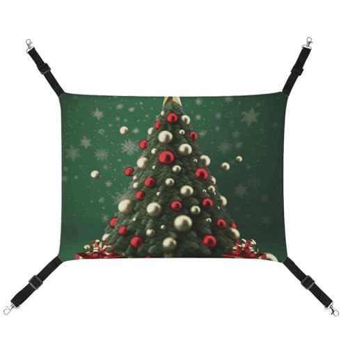 BVKWNTSA Geeignet für alle Jahreszeiten! Leinwand Runde Kugel Weihnachtsbaum Bedruckte Haustierhängematte, hängendes Katzen- und Hundebett, atmungsaktiv und bequem unverzichtbar BVKWNTSA Geeignet für alle Jahreszeiten! Leinwand Runde Kugel Weihnachtsbaum Bedruckte Haustierhängematte, hängendes Katzen- und Hundebett, atmungsaktiv und bequem unverzichtbar von BVKWNTSA
