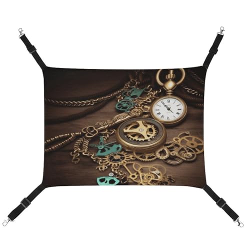 BVKWNTSA Geeignet für alle Jahreszeiten! Leinwand Steampunk Uhren Schlüssel und Ketten bedruckte Haustierhängematte, hängendes Katzen- und Hundebett, atmungsaktiv und bequem unverzichtbar BVKWNTSA Geeignet für alle Jahreszeiten! Leinwand Steampunk Uhren Schlüssel und Ketten bedruckte Haustierhängematte, hängendes Katzen- und Hundebett, atmungsaktiv und bequem unverzichtbar von BVKWNTSA
