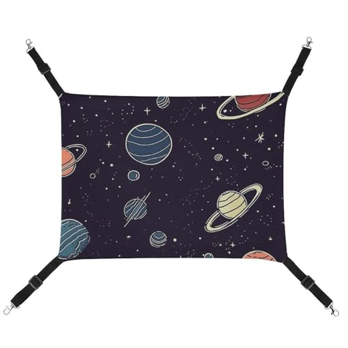 BVKWNTSA Geeignet für alle Jahreszeiten! Leinwand Weltraumplanet Muster bedruckte Haustierhängematte, hängendes Katzen- und Hundebett, atmungsaktiv und bequem unverzichtbar BVKWNTSA Geeignet für alle Jahreszeiten! Leinwand Weltraumplanet Muster bedruckte Haustierhängematte, hängendes Katzen- und Hundebett, atmungsaktiv und bequem unverzichtbar von BVKWNTSA