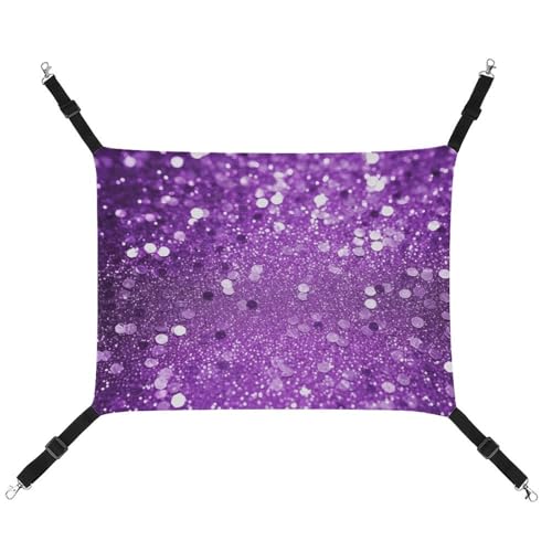 BVKWNTSA Geeignet für alle Jahreszeiten! Segeltuch, glitzernd, violett, glitzernd, Haustierhängematte, hängendes Katzen- und Hundebett, atmungsaktiv und bequem, unverzichtbar BVKWNTSA Geeignet für alle Jahreszeiten! Segeltuch, glitzernd, violett, glitzernd, Haustierhängematte, hängendes Katzen- und Hundebett, atmungsaktiv und bequem, unverzichtbar von BVKWNTSA