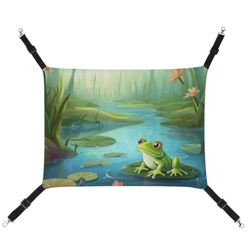 BVKWNTSA Geeignet für alle Jahreszeiten! Segeltuch-Frosch im Teich_77199281 bedruckte Haustierhängematte, hängendes Katzen- und Hundebett, atmungsaktiv und bequem unverzichtbar BVKWNTSA Geeignet für alle Jahreszeiten! Segeltuch-Frosch im Teich_77199281 bedruckte Haustierhängematte, hängendes Katzen- und Hundebett, atmungsaktiv und bequem unverzichtbar von BVKWNTSA