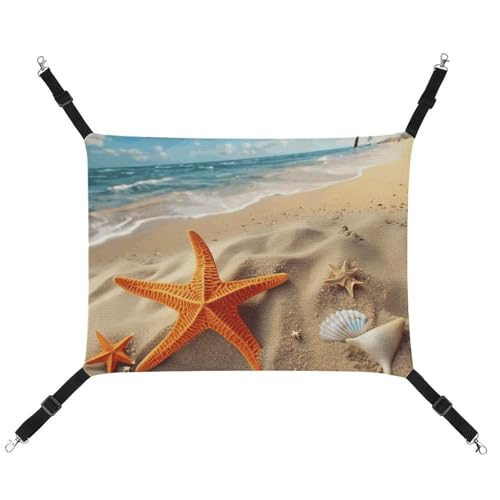 BVKWNTSA Geeignet für alle Jahreszeiten! Segeltuch Meer Strand Seestern bedruckte Haustierhängematte, hängendes Katzen- und Hundebett, atmungsaktiv und bequem unverzichtbar BVKWNTSA Geeignet für alle Jahreszeiten! Segeltuch Meer Strand Seestern bedruckte Haustierhängematte, hängendes Katzen- und Hundebett, atmungsaktiv und bequem unverzichtbar von BVKWNTSA