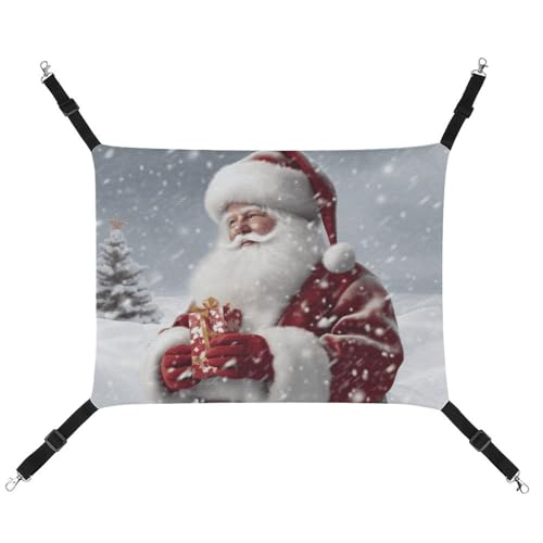 BVKWNTSA Geeignet für alle Jahreszeiten! Segeltuch Weihnachtsmann Schnee Secenry bedruckte Haustierhängematte, hängendes Katzen- und Hundebett, atmungsaktiv und bequem unverzichtbar BVKWNTSA Geeignet für alle Jahreszeiten! Segeltuch Weihnachtsmann Schnee Secenry bedruckte Haustierhängematte, hängendes Katzen- und Hundebett, atmungsaktiv und bequem unverzichtbar von BVKWNTSA