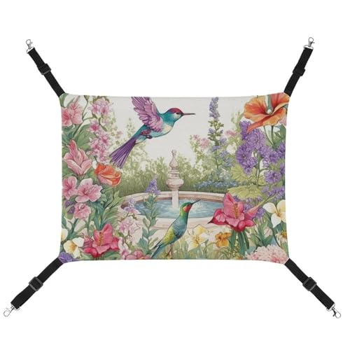 BVKWNTSA Geeignet für alle Jahreszeiten! Segeltuchgarten mit Vögeln und Blumen bedruckte Haustierhängematte, hängendes Katzen- und Hundebett, atmungsaktiv und bequem, unverzichtbar BVKWNTSA Geeignet für alle Jahreszeiten! Segeltuchgarten mit Vögeln und Blumen bedruckte Haustierhängematte, hängendes Katzen- und Hundebett, atmungsaktiv und bequem, unverzichtbar von BVKWNTSA