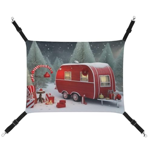 BVKWNTSA Geeignet für alle Jahreszeiten! Weihnachts-Hängematte aus Segeltuch mit rotem Camper, hängendes Katzen- und Hundebett, atmungsaktiv und bequem, unverzichtbar BVKWNTSA Geeignet für alle Jahreszeiten! Weihnachts-Hängematte aus Segeltuch mit rotem Camper, hängendes Katzen- und Hundebett, atmungsaktiv und bequem, unverzichtbar von BVKWNTSA
