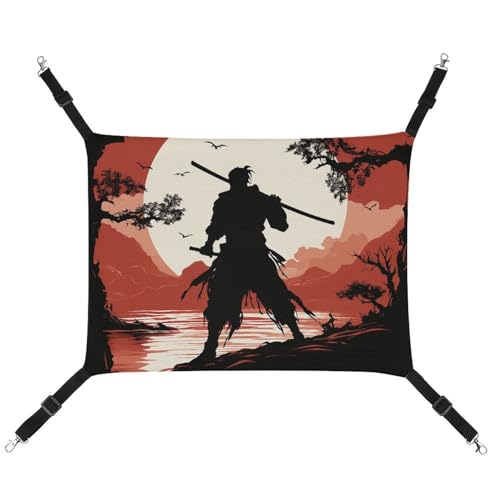 BVKWNTSA Geeignet für alle Jahreszeiten. Samurai-bedruckte Haustierhängematte, hängendes Katzen- und Hundebett, atmungsaktiv und bequem BVKWNTSA Geeignet für alle Jahreszeiten. Samurai-bedruckte Haustierhängematte, hängendes Katzen- und Hundebett, atmungsaktiv und bequem von BVKWNTSA