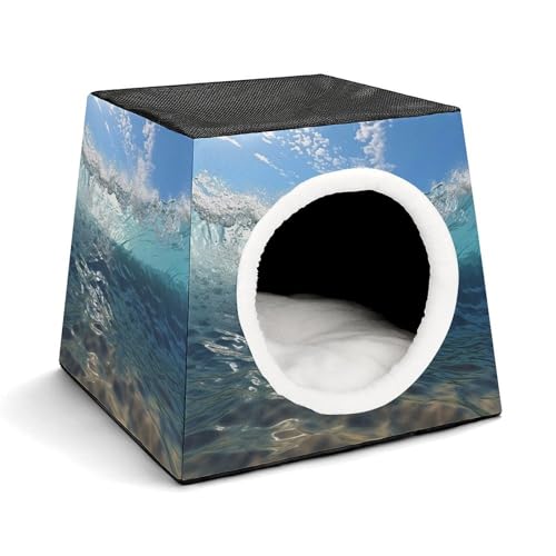 Leichte Reisebox Hundehütte Indoor & Outdoor Blue Ocean Sea Wavy Seascape Printed Indoor Dog House with Washable Plush Cushion Suitable for Dogs & Cats Leichte Reisebox Hundehütte Indoor & Outdoor Blue Ocean Sea Wavy Seascape Printed Indoor Dog House with Washable Plush Cushion Suitable for Dogs & Cats von BVKWNTSA