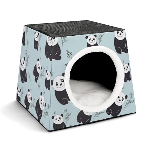 Leichte Reisebox Hundehütte Indoor & Outdoor Cartoon Panda Bär Gedruckt Indoor Hundehaus mit waschbarem Plüschkissen Geeignet für Hunde & Katzen Leichte Reisebox Hundehütte Indoor & Outdoor Cartoon Panda Bär Gedruckt Indoor Hundehaus mit waschbarem Plüschkissen Geeignet für Hunde & Katzen von BVKWNTSA